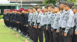 Keterangan foto : Lapas Cirebon Ikuti Apel Siaga Nataru dan Ikrar Netralitas Pegawai Korwil Ciayumajakuning, (Jum'at, 8/12/2023) 
