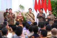 Keterangan foto : Presiden Joko Widodo (Jokowi) meluncurkan sertipikat tanah elektronik hari ini, Senin (4/12/2023) di Istana Negara, Jakarta