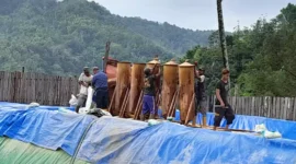 Keterangan foto : perusahaan tambang emas PT Samudra Banten Jaya (PT SBJ) di Desa Warung Banten, Kecamatan Cibeber, Lebak Banten mendapat sorotan dari Anggota DPRD Kabupaten Lebak, Musa Weliansyah, Minggu (10/12/2023)