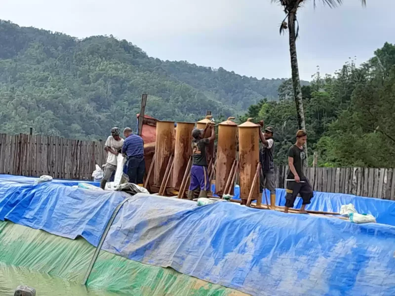 Keterangan foto : perusahaan tambang emas PT Samudra Banten Jaya (PT SBJ) di Desa Warung Banten, Kecamatan Cibeber, Lebak Banten mendapat sorotan dari Anggota DPRD Kabupaten Lebak, Musa Weliansyah, Minggu (10/12/2023)