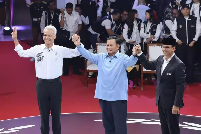 Keterangan foto : KPU RI Selasa (12/12) malam sudah menggelar debat pertama ke tiga Calon Presiden RI, Rabu (13/12/2023)