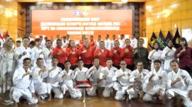 Keterangan foto : Kepala Badan Pengembangan Sumber Daya Manusia (BPSDM) Hukum dan HAM RI, Iwan Kurniawan, secara resmi membuka kegiatan Kejuaraan Kempo Antar Graha Unit Pelaksana Teknis (UPT) di lingkungan Kemenkumham RI, Jum’at (15/12/2023)