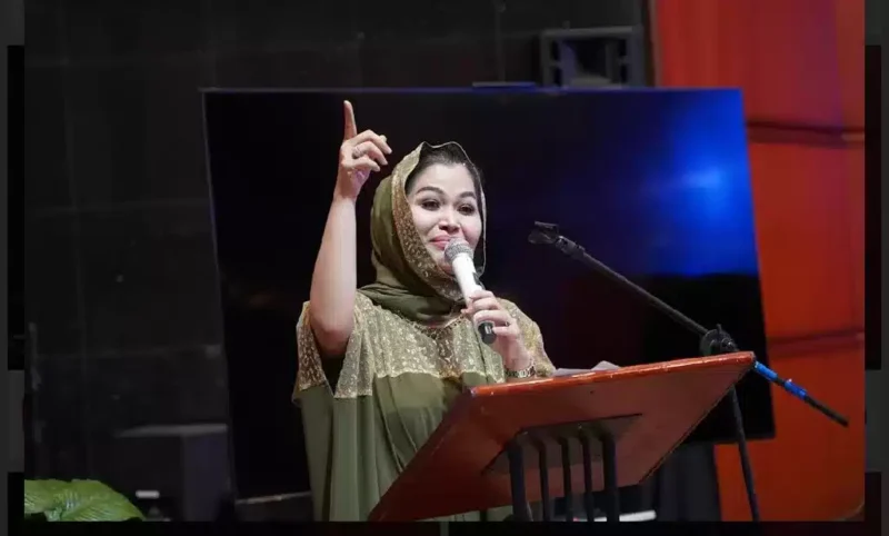 Keterangan foto : Camellia Panduwinata, nama yang melekat erat dengan dunia musik Indonesia, Minggu (24/12/2023)