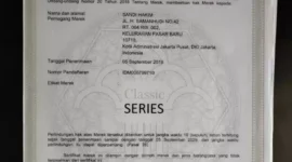 Keterangan foto : Diduga tak memiliki izin atas merek dagang Classic Series berupa alat cukur, dari Direktur Jendral Hak Atas Kekayaan Intelektual (HAKI) pada Kementerian Hukum dan HAM RI, Rabu (27/12/2023)