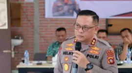 Keterangan foto : Kapolda lampung Irjen Pol Helmy Santika mengapresiasi insan pers kerena ikut membantu Polri melalui literasi dan konten edukatif yang mendorong kesadaran masyarakat dalam memelihara keamanan dan ketertiban, Jumat (29/12/2023)