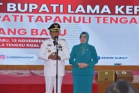 Keterangan foto : Penjabat Bupati Tapanuli Tengah (Tapteng), Sugeng Riyanta, Jumat (29/12/2023)