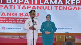 Keterangan foto : Penjabat Bupati Tapanuli Tengah (Tapteng), Sugeng Riyanta, Jumat (29/12/2023)