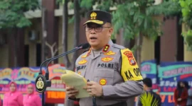 Keterangan foto : Kapolda Lampung Irjen Pol Helmy Santika memastikan perayaan pergantian malam tahun baru 2024 di provinsi setempat berlangsung aman dan kondusif, Senin (1/1/2023)