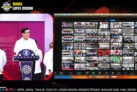 Keterangan foto : Menkumham RI Yassona Laoly, (Jum'at, 5/1/2024)