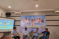 Keterangan foto : Relawan Semeton Prabowo menggelar seri Bincang Santai Politik (Bistik) ke dua yang dilaksanakan di Bandar Lampung, Minggu, (7/1/2024)