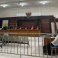 Keterangan foto : Sidang kasus dugaan korupsi dalam proses akuisisi saham PT Satria Bahana Sarana (SBS) oleh PT Bukit Asam Persero Tbk (PTBA) melalui anak perusahaan PT Bukti Multi Investama (BMI), Senin (8/1/2024)