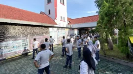 Keterangan foto : Lapas Cirebon Laksanakan Senam Rutin Pasbi Sewagar, (Jumat, 12/1/2024) 