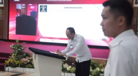 Keterangan foto : Kepala Lapas Cirebon Ikuti Kegiatan Penandatanganan Komitmen bersama Pembangunan Zona integritas, Pakta integritas dan Pencanangan tahun prestasi, (Jum'at, 19/1/2024) 