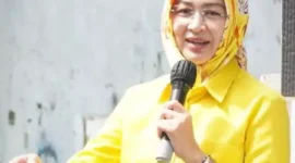 Keterangan foto : Mantan Wali Kota Tangerang Selatan yang juga Calon Gubernur Banten Airin Rachmi Diany, Sabtu (20/1/2024)