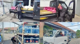 Keterangan foto : Petugas Lapas Cirebon Laksanakan Pengamanan sekitar Area Lingkungan lapas, (Senin, 22/1/2024) 