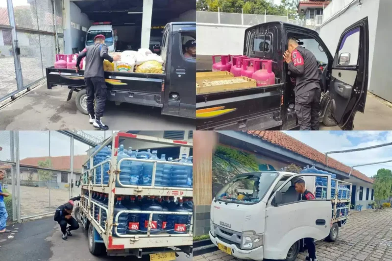 Keterangan foto : Petugas Lapas Cirebon Laksanakan Pengamanan sekitar Area Lingkungan lapas, (Senin, 22/1/2024) 