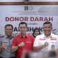 Keterangan foto : Kepala Kanwil Kemenkumham Jabar R. Andika Dwi Prasetya Ikuti Donor darah, (Rabu, 24/1/2024) 