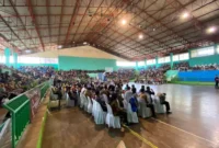 Keterangan foto : Anggota KPU Kota Cirebon Lantik KPPS Lokasi Khusus Lapas Cirebon di Sport Hall Gor Bima Kota Cirebon, (Kamis, 25/1/2024)