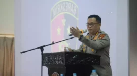 Keterangan foto : Kapolda Lampung Inspektur Jenderal (Irjen) Helmy Santika menegaskan tidak ada pandang bulu dalam penindakan pelanggaran lalu lintas, Kamis (25/1/2024)