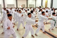 Keterangan foto : Ksatria Lapas Cirebon Ikuti UKT Graha FKI Kemenkumham Jabar, (Minggu, 28/1/2024)