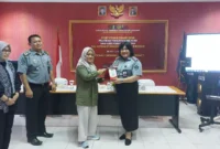 Keterangan foto : Kepala Bapas Kelas II Bogor Teolina Saragih Bersama NCC Berbakti, (Selasa, 30/1/2024)