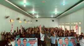 Keterangan foto : Ketua Bara JP Banten Jupentri Nainggolan yang kerap disapa Jupen kepada wartawan, Jumat (2/2/2024)