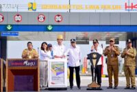Keterangan foto : Presiden Joko Widodo (Jokowi) meresmikan Jalan Tol Tebing Tinggi-Indrapura dan Tol Indrapura-Kisaran di Kabupaten Batu Bara, Sumatera Utara (Sumut), Sabtu (10/2/2024)