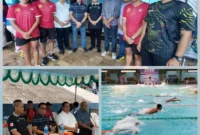Keterangan foto : Atlet Renang Persatuan Olahraga Badan Intelijen Negara (PORBIN) yang tergabung dalam Rajawali Swimming Club memborong medali emas dalam ajang Kejuaraan Renang Antar Sekolah dan Perguruan Tinggi (KRAS-PT).