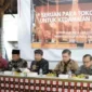 Keterangan foto : Sekretaris Dewan Pengarah Badan Pembinaan Ideologi Pancasila (DP BPIP), Mayjen TNI (Purn.) Wisnu Bawa Tenaya, S.IP. serta tokoh agama dari perwakilan agama, kepercayaan leluhur serta penganut spiritual menyerukan perdamaian untuk Indonesia pada Jum’at (16/02/2024) di Pura Adhitya Jaya, Jakarta.