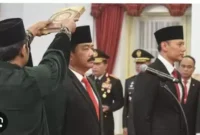 Keterangan foto : Pengambilan Sumpah Jabatan Menteri Agraria dan Tata ruang AHY serta Menkopolhukam Hadi Tjahjanto, (Rabu, 21/2/2024)
