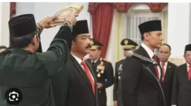 Keterangan foto : Pengambilan Sumpah Jabatan Menteri Agraria dan Tata ruang AHY serta Menkopolhukam Hadi Tjahjanto, (Rabu, 21/2/2024) 