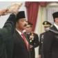 Keterangan foto : Pengambilan Sumpah Jabatan Menteri Agraria dan Tata ruang AHY serta Menkopolhukam Hadi Tjahjanto, (Rabu, 21/2/2024) 
