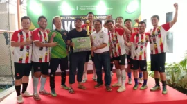 Keterangan foto : Tim Futsal Kelompok Kerja (Pokja) Pers Polda Metro Jaya mendapat juara ke 2 turnamen Futsal piala bergilir Jaksa Agung Cup V yang digelar Forum Wartawan Kejaksaan Agung (Forwaka), Minggu (3/3/2024)