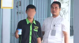Keterangan foto : Warga Binaan lapas Cirebon Laksanakan Test Urine secara rutin, (Kamis, 14/3/2024) 
