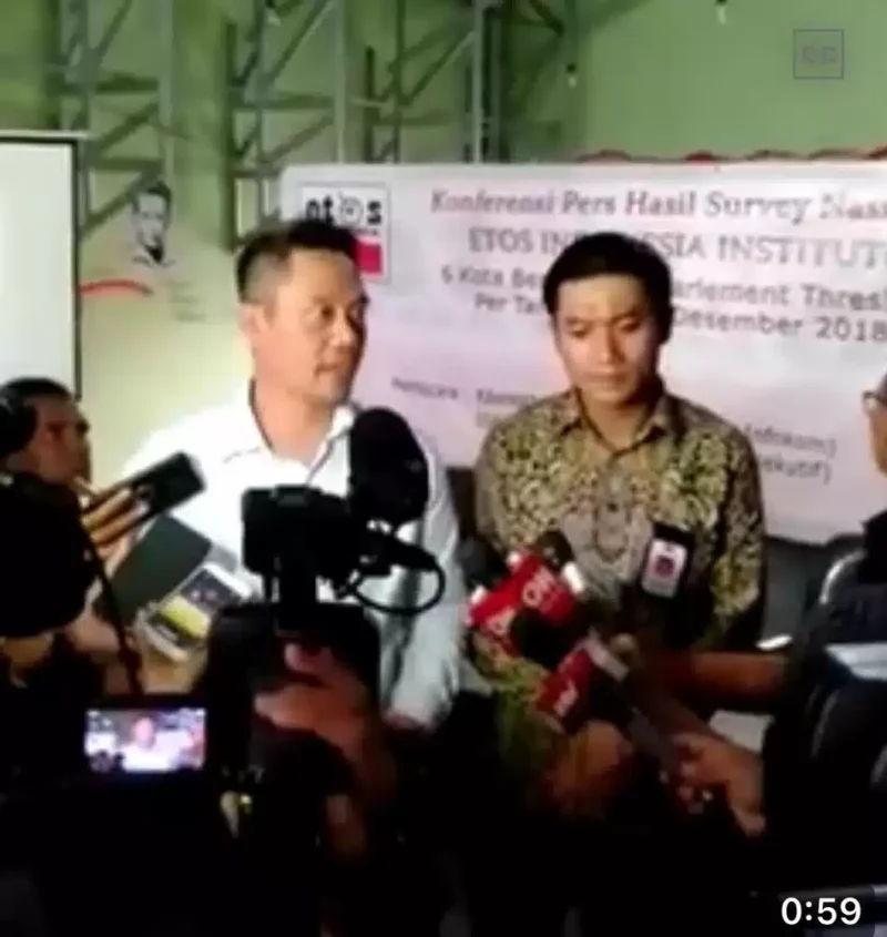 Keterangan foto : Direktur Eksekutif ETOS Indonesiayang juga pengamat politik Iskandarsyah, Senin (18/3/2024) 