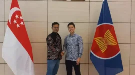 Keterangan foto : Jajaran Pengurus DPN Gema Kosgoro yang dipimpin Plt Ketua Umum Gema Kosgoro Saudara Egi Hendrawan, silaturahmi dan berdiskusi dengan Kedutaan Besar Singapura untuk Indonesia, Sabtu (23/3/2024) 