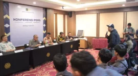 Keterangan foto : Konferensi pers Ditjen AHU Terkait Dualisme Kepemimpinan Ikatan Notaris Indonesia Bersama Kemenkumham , (Rabu, 27/3/2024) 
