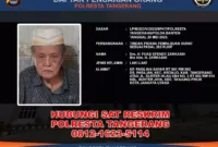 Keterangan foto : Polresta Tangerang menetapkan tersangka F kasus dugaan tindak pidana pemalsuan surat sebagai Daftar Pencarian Orang alias DPO pada Jumat (29/3/2024)