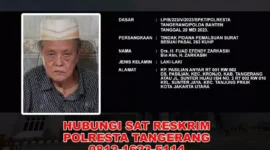 Keterangan foto : Polresta Tangerang menetapkan tersangka F kasus dugaan tindak pidana pemalsuan surat sebagai Daftar Pencarian Orang alias DPO pada Jumat (29/3/2024)