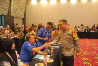 Kapolda lampung Irjen Pol Helmy santika hadir undangan KPU lampung pada kegiatan pembukaan rapat pleno rekapitulasi hasil perhitungan perolehan suara tingkat Provinsi Lampung.