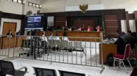 Keterangan foto : Dua orang saksi ahli kembali dihadirkan dalam sidang kasus dugaan korupsi akuisisi saham yang menyeret pejabat PT Bukit Asam (PTBA), Jumat (8/3/2024) 