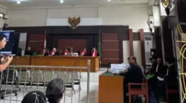Keterangan foto : JPU Kejati Sumsel Gagal Dalam Dakwaan Akusisi PT SBS, Jumat (22/3/2024) 