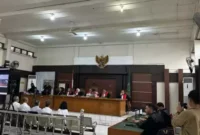 Keterangan foto : Sidang akusisi PT SBS di PN kelas I A Palembang, Selasa (25/3/2024)