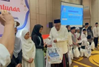 Keterangan foto : Kegiatan buka puasa dan santunan berlangsung di Grand Mercure Mirama, Jalan Raden Panji, Kota Malang, Jawa Timur, Sabtu (6/4).