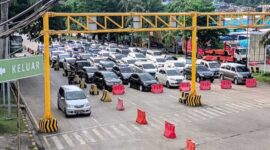 Keterangan foto : Suasana arus mudik di pelabuhan bakahueni Lampung, Minggu (6/4/2024) 