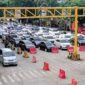 Keterangan foto : Suasana arus mudik di pelabuhan bakahueni Lampung, Minggu (6/4/2024) 