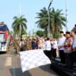 keberangkatan 431 jemaah Calon Haji (Calhaj) Kloter 02 JKG/Banten Kota Tangerang yang berlangsung di Masjid Raya Al-A’zhom, Kawasan Pusat Pemerintahan Kota Tangerang, Sabtu (11/05)