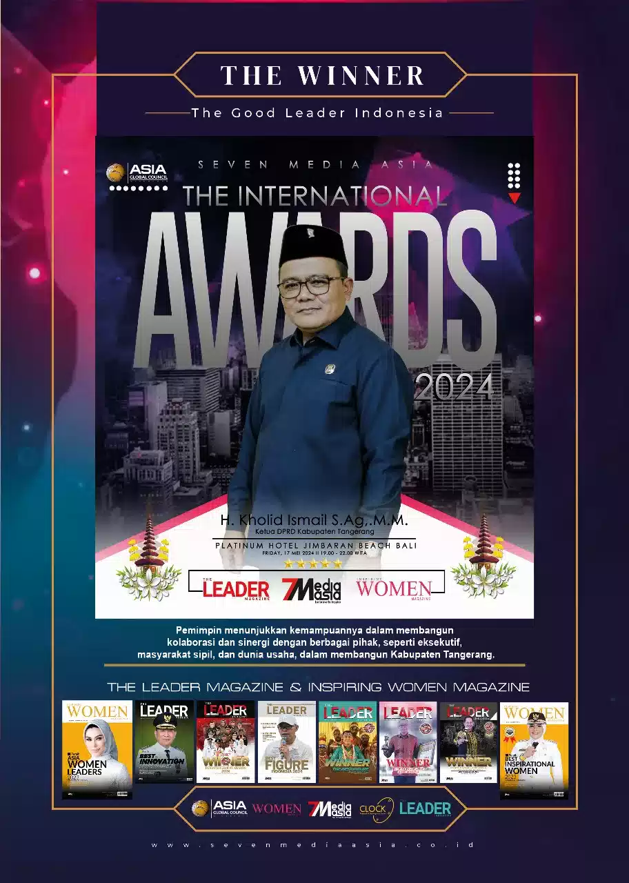 Ketua DPRD Kabupaten Tangerang Raih 2 Penghargaan Bergengs International Awards 2024 I Teras Media