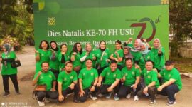 Keterangan foto : Dies Natalis Fakultas Hukum USU ke 70 Tahun, Minggu (3/3/2024) 