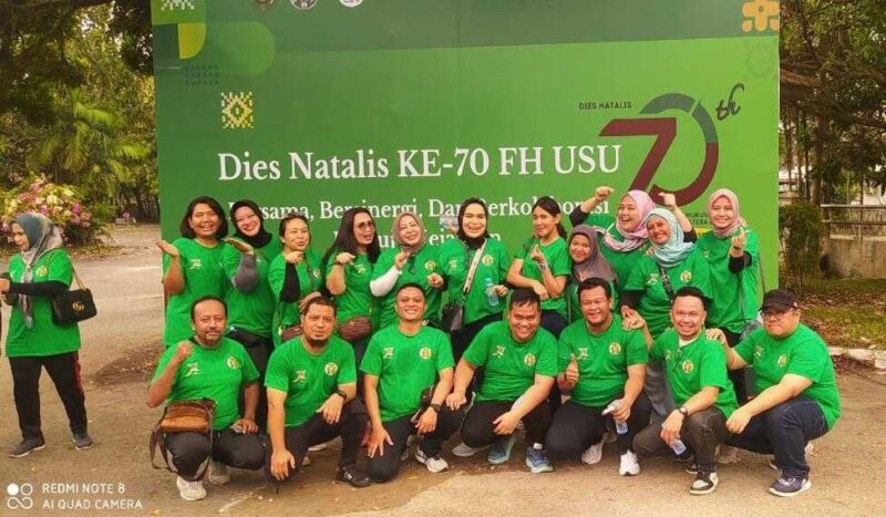 Keterangan foto : Dies Natalis Fakultas Hukum USU ke 70 Tahun, Minggu (3/3/2024) 